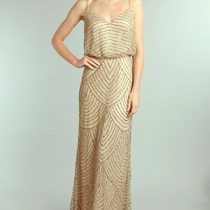 Adrianna Papell Beaded Blouson Dress // size 0